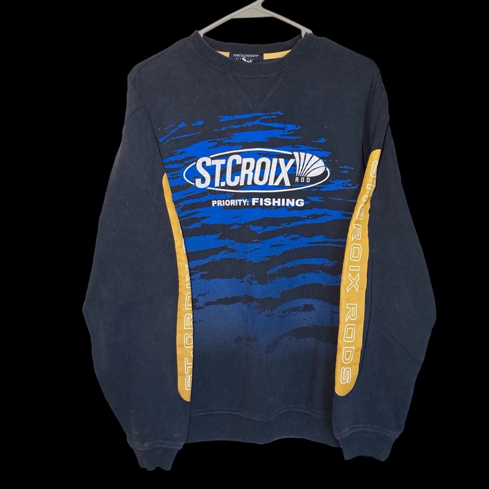Vintage Port Authority St.Croix Fishing Rods Crew Neck Sweater